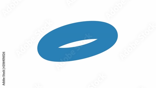 Abstract 3D Ring Shape Animation 4K Seamless Loop with Alpha Channel