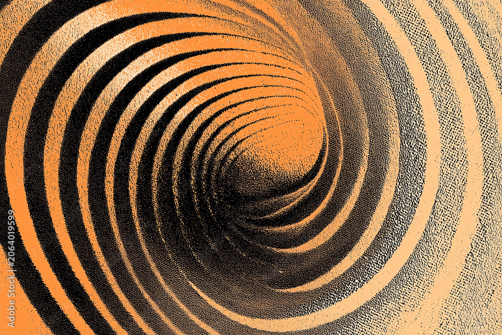 Fototapeta premium Abstract Swirl Pattern in Orange and Black