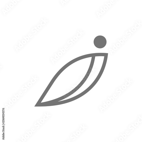 Stylized leaf vision icon.