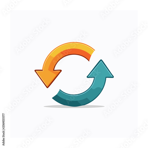 Recycling symbol flat design vector