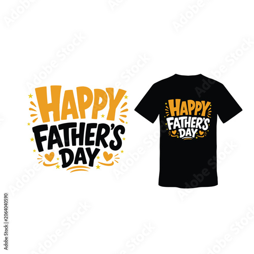 Happy Father's Day Typography T-Shirt Design