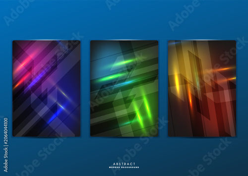 Flat vector. Minimal geometric background. Dynamic shapes composition. Eps10 vector.