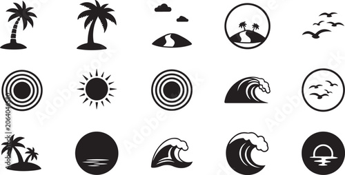 Photography Minimalist black and white of celestial bodies animals and weather symbols minim