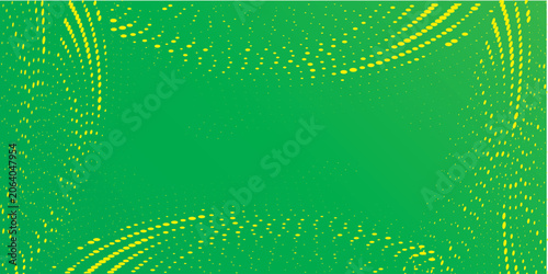 Gradient texture pattern background green and yellow halftone dots with digital technology background. eps new vector future