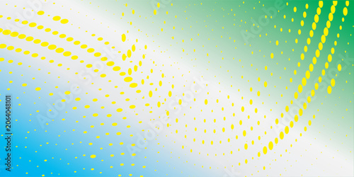 Gradient texture background pattern green white blue and yellow halftone dots with digital technology background. new eps future abstrack vector