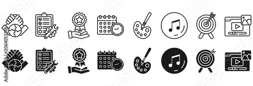 Obraz na plátně Sponsor icon set. Support and project symbol