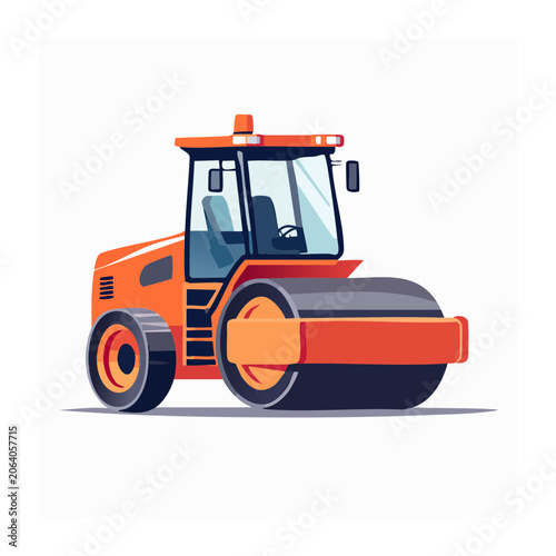 Flat design 3D delivery truck with package