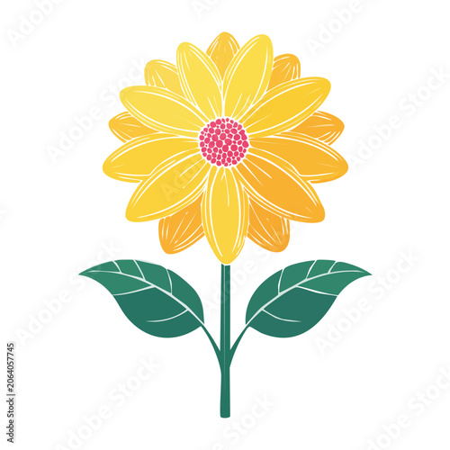 Flat design daisy flower vector