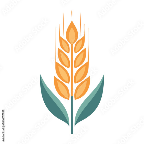 Flat design palm leaf vector icon