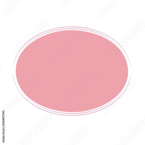 Pink geometric circle on transparent background