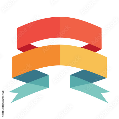 Stacked paper airplanes flat design
