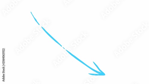 Curved Direction Arrow Animation 4K Seamless Loop with Alpha Channel