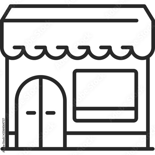 Obraz na plátně Souvenir Shop Line Icon
