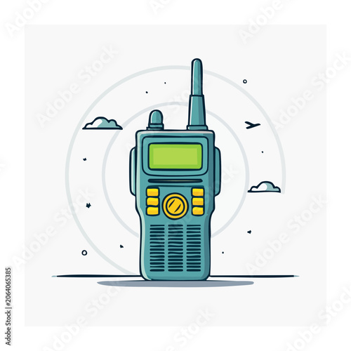 Flat design smartphone with app icons
