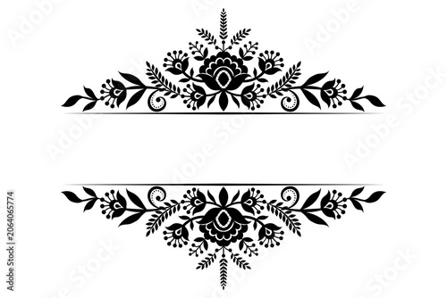 floral border Botanical Seamless. Background Seamless Pattern Geometric Ethnic pattern design