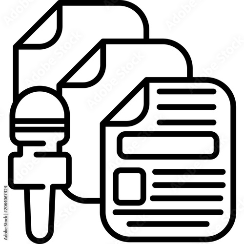 News Archive Line Icon