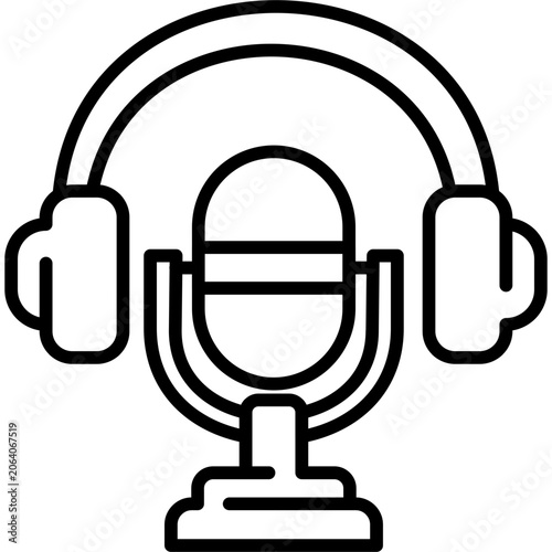 Media Podcast Line Icon