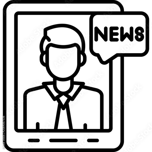 Citizen Journalism Line Icon