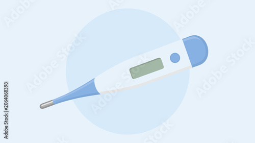 Glass medical thermometer showing a normal body temperature health wellness checkup concept essential clinical diagnostic equipment flat vector illustration graphic art isolated on white background