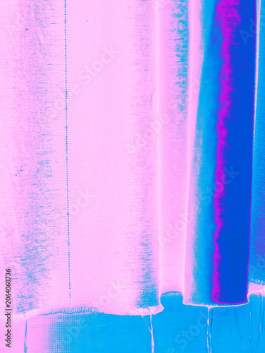 Neon Blue Magenta Abstract Banana Leaf Texture with Digital Color Effect Background