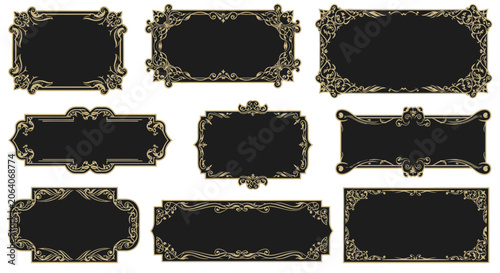 Ornate Decorative Frames - Vintage Elegant Blank Labels Collection