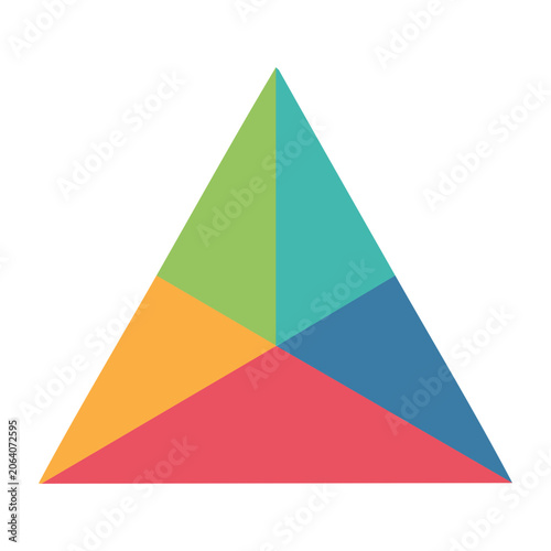 Colorful geometric triangle vector