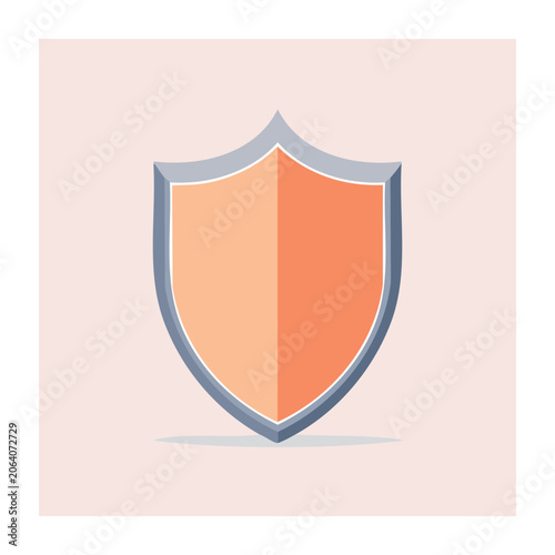 Flat design heart symbol orange and blue