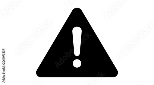 Warning sign silhouette on a white background safety symbol