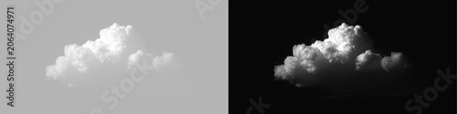 Tableau sur toile Abstract vertical white spotlight beam on gray and black background, realistic s