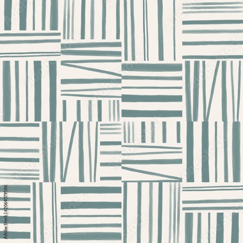 Painterly Stripe Patchwork Seamless Geometric Pattern