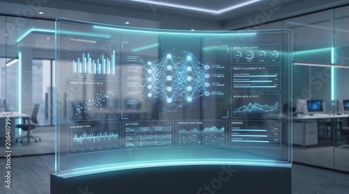 AI Analytics Dashboard with Business Intelligence Visualization