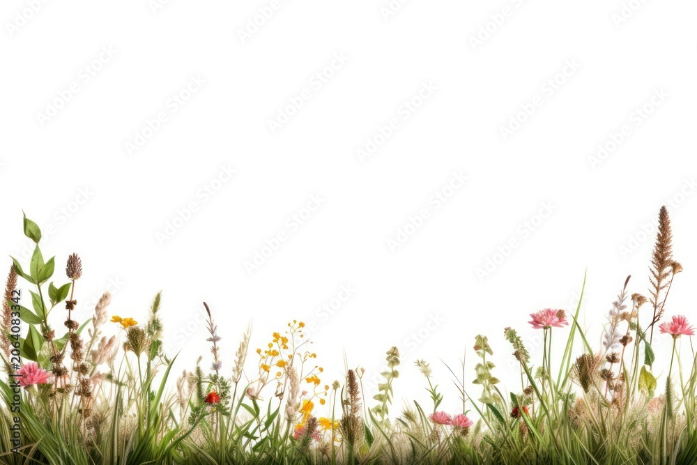 Obraz premium Meadow border landscape nature grassland.