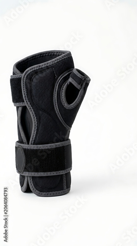 Minimalist white background mockup of ergonomic wrist support brace