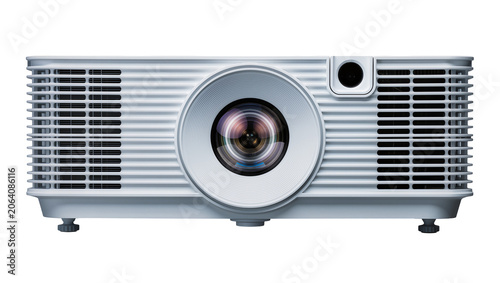Obraz na płótnie White digital projector with lens and vents