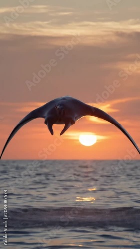 fish in sunset