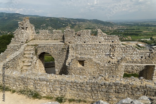 Canvastavla Ruins of the medieval castle of Crussol in Saint-Péray village