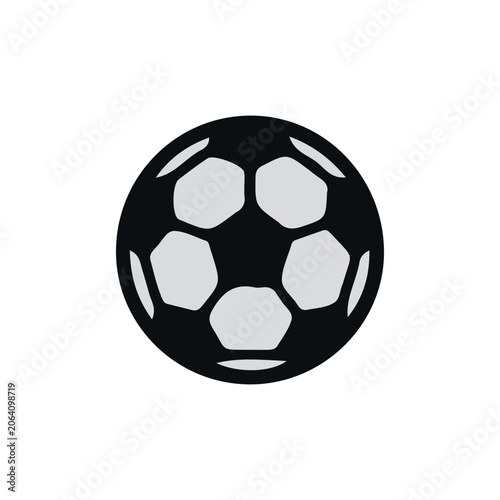 Soccer ball vector icon illustration. Football symbol isolated on white background.