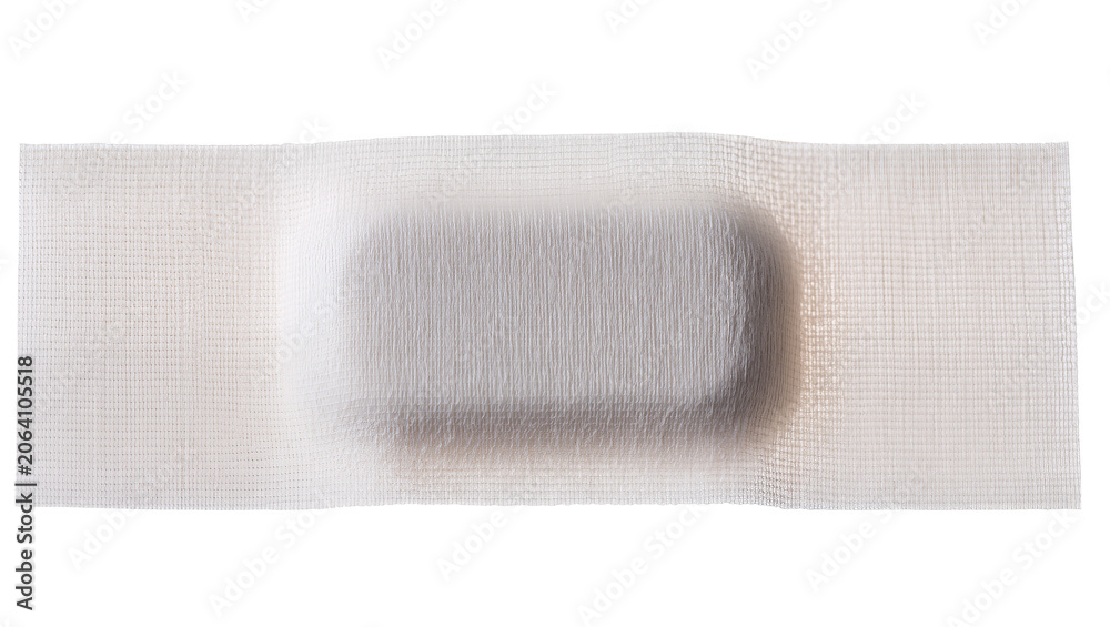 Fototapeta premium Medical adhesive bandage with gauze pad
