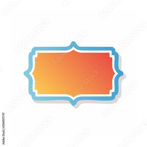 Colorful ornate frame icon with transparent background