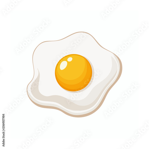 Fried egg with runny yolk illustration