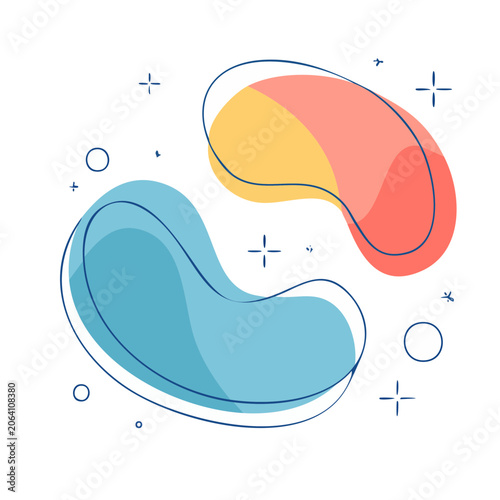 Colorful Abstract Blob Shapes Illustration
