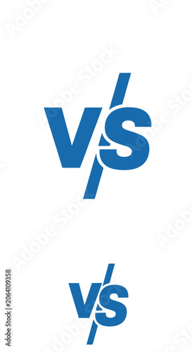 Foto Blue VS Logo, Versus Symbol, Competition, Choice, Decision, Confrontation, Oppos