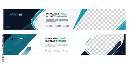 Business linkedin cover banner design template 