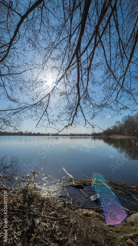 sun over the river