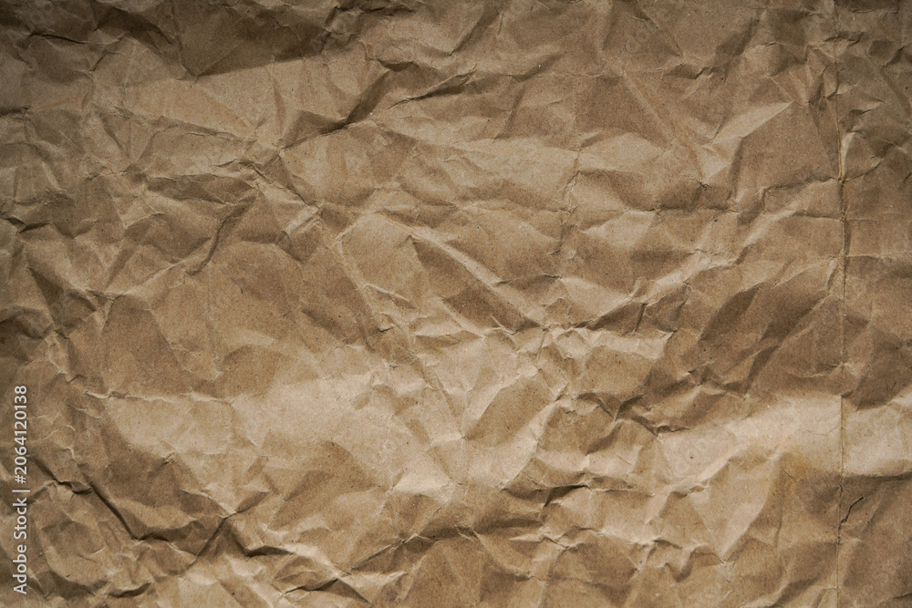 Fototapeta premium crumpled brown paper