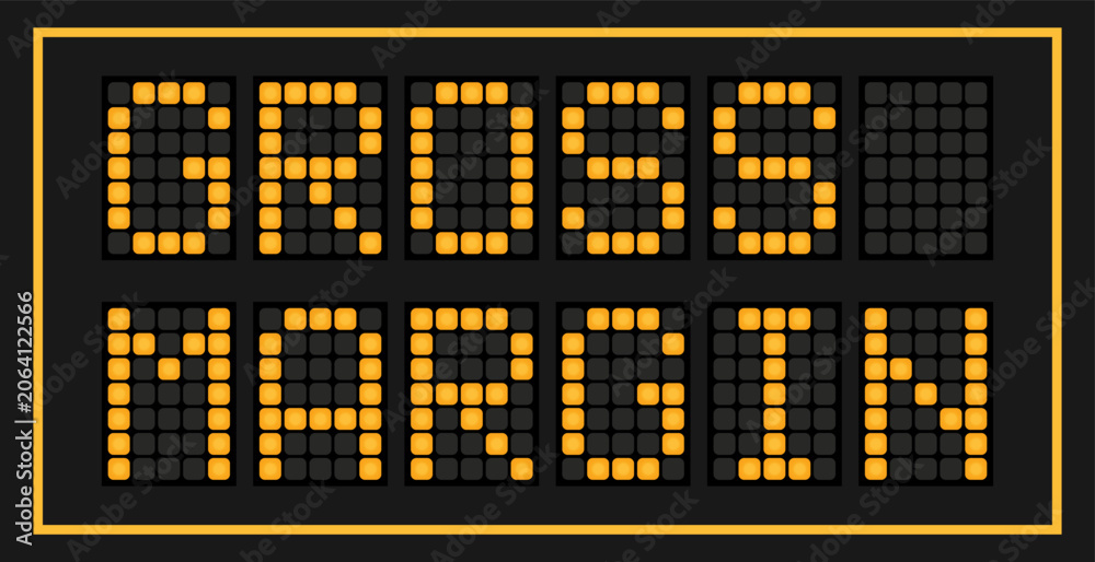 Fototapeta premium Orange color led banner in word gross margin on black background