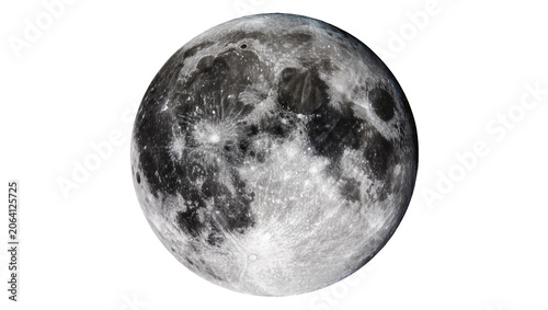 Foto Full moon with visible craters and dark maria