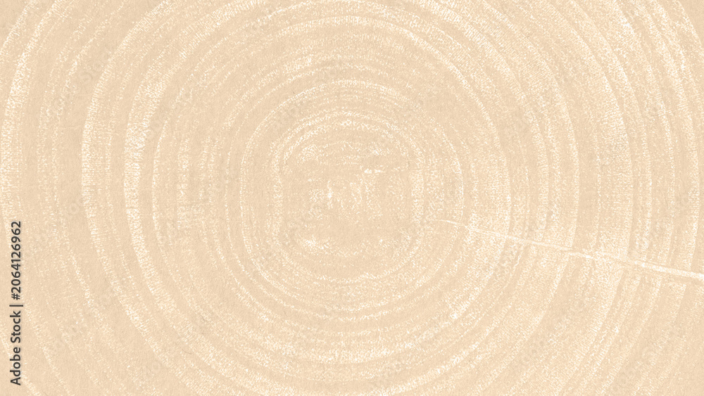 Fototapeta premium Beige textured background with concentric circular patterns, resembling wood grain.