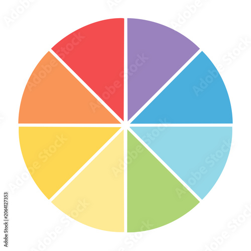 Flat design color wheel vector
