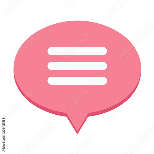 Pink flat design heart icon